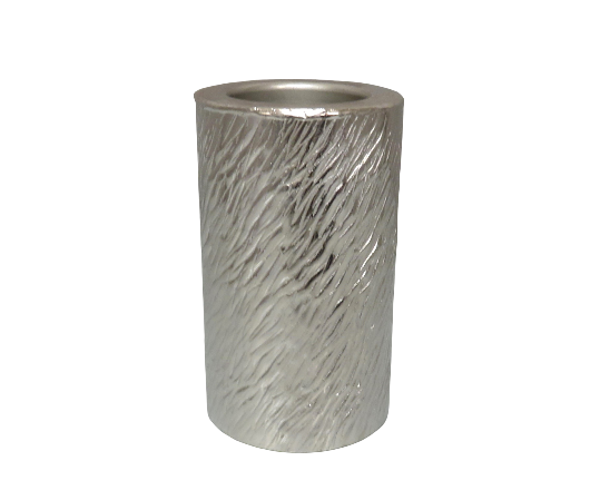 Gaia Small Pillar Holder 21cm H, Nickel Finish