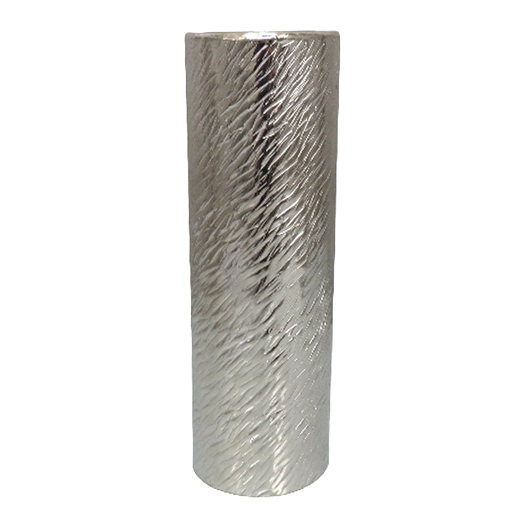 Gaia Large Pillar Holder 36cm H, Nickel Finish