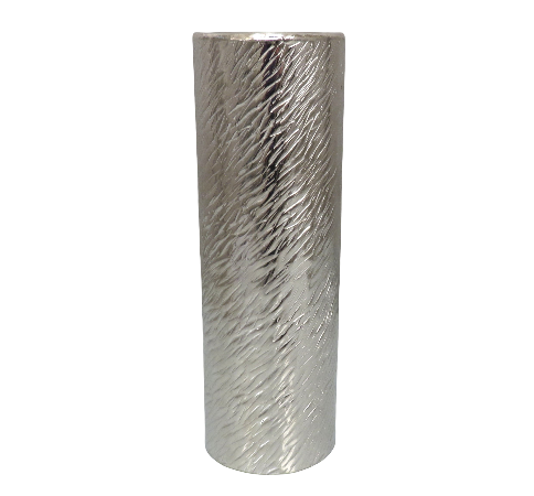 Gaia Large Pillar Holder 36cm H, Nickel Finish