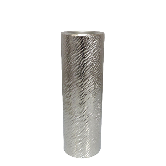 Gaia Medium Pillar Holder 28cm H, Nickel Finish