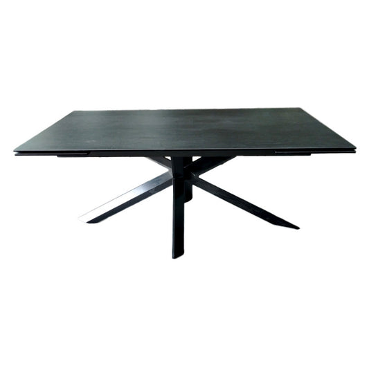 Granby Extendible Table  72"- 86.5" - 102", Anthracite Ceramic Top