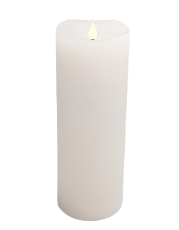 Flameless LED Candle White 3"Dia. X 8"H