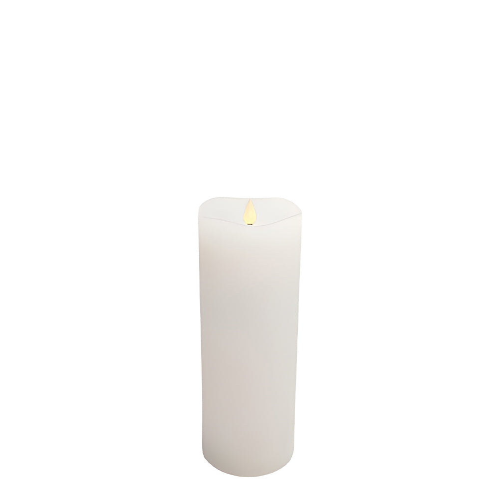 Flameless LED Candle White 3"Dia. X 8"H