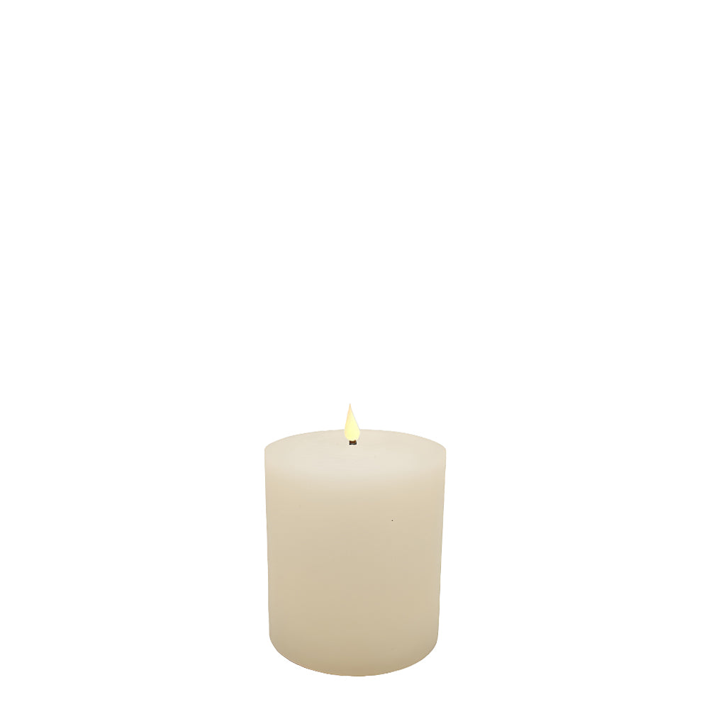 Flameless LED Candle Ivory 4"Dia. X 5"H