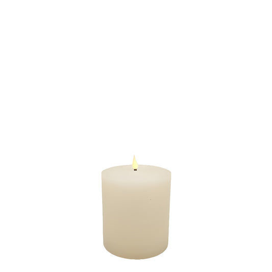 Flameless LED Candle Ivory 4"Dia. X 5"H