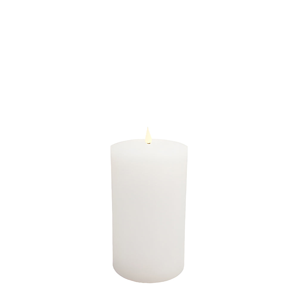 Flameless LED Candle White 4"Dia. X 7"H