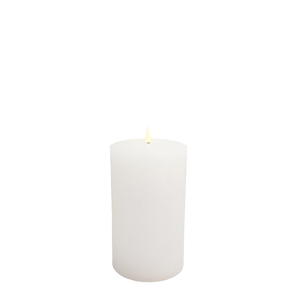 Flameless LED Candle White 4"Dia. X 7"H