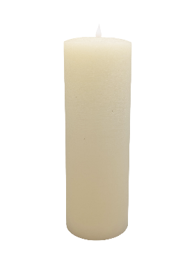Flameless LED Candle Ivory 4"Dia. X 12"H