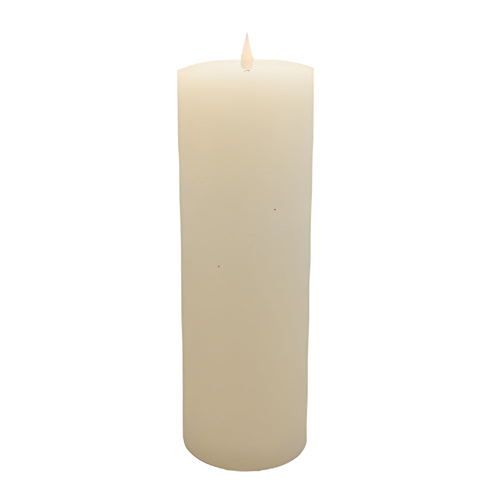 Flameless LED Candle Ivory 4"Dia. X 12"H
