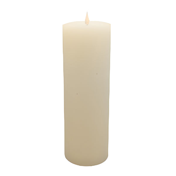 Flameless LED Candle Ivory 4"Dia. X 12"H