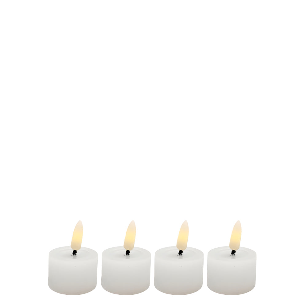 Flameless LED Tealight Set of 4 White