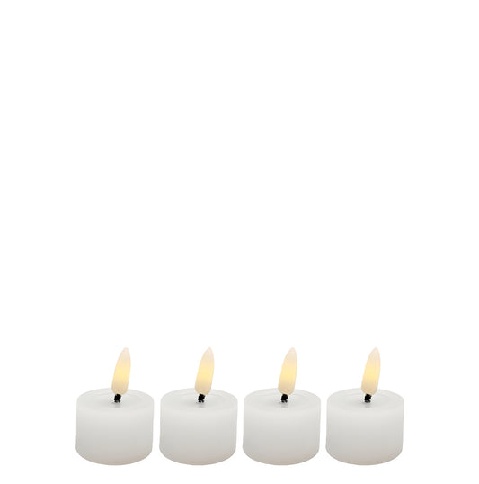 Flameless LED Tealight Set of 4 White