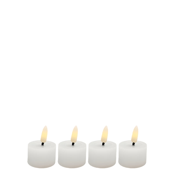 Flameless LED Tealight Set of 4 White