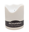 Flameless LED Indoor/Outdoor Candle White 6"Dia. X 8"H