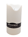Flameless LED Indoor/Outdoor Candle White 6"Dia. X 12"H