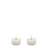 Flameless LED Candle White Set of 2 Tealights 2.5"Dia. X 1"