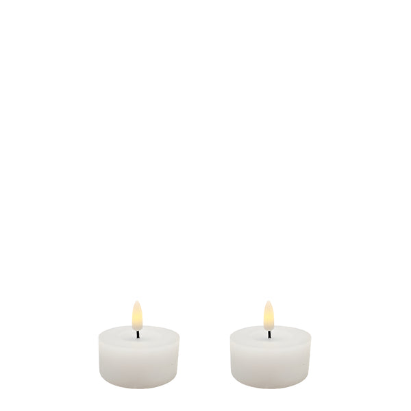 Flameless LED Candle White Set of 2 Tealights 2.5