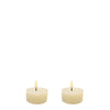 Flameless LED Candle Ivory Set of 2 Tealights 2.5"x 1"