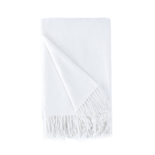 Bella 50" x 60" Pashmina Style Throw, Ivory