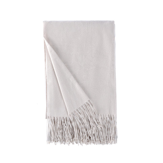 Bella 50" x 60" Pashmina Style Throw, Taupe