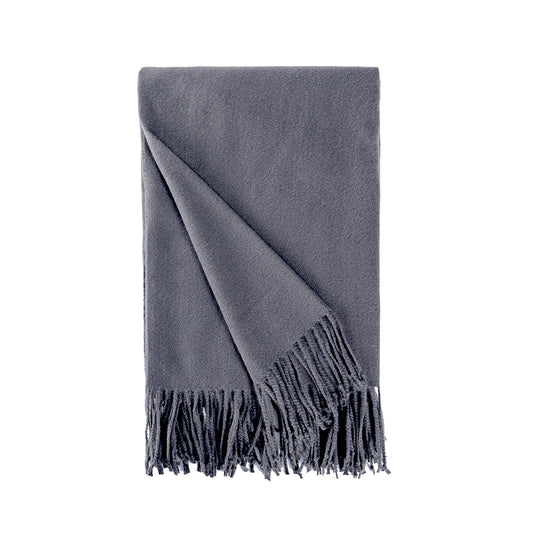 Bella 50" x 60" Pashmina Style Throw, Charcoal