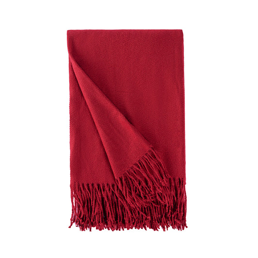 Bella 50" x 60" Pashmina Style Throw, Crimson Red