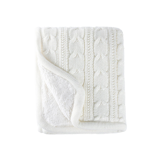 Moritz Cable 50" x 60" Throw, Ivory