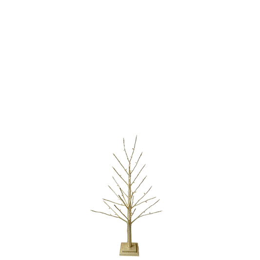 Champagne Glitter Tree 90cm/35.5in | 78 Warm White LED Lights