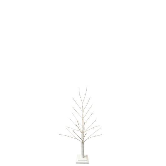 White Glitter Tree 90cm/35.5in | 78 Warm White LED Lights