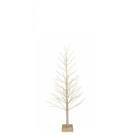 Champagne Glitter Tree 150cm/59in | 186 Warm White LED Lights
