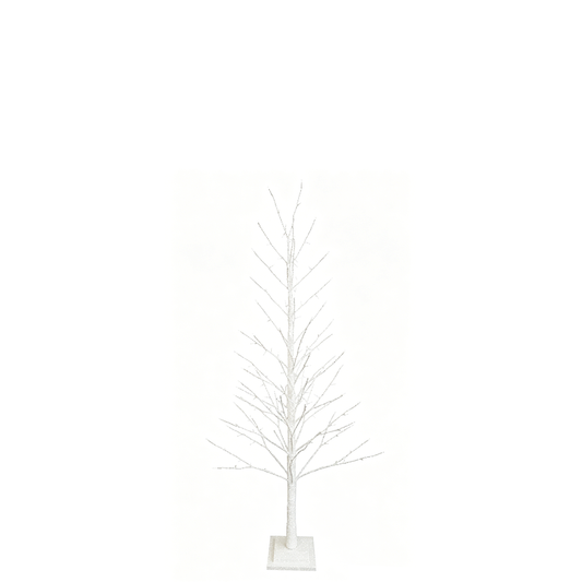 White Glitter Tree 150cm/59in | 186 Warm White LED Lights