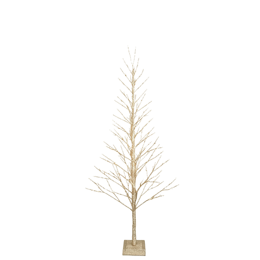 Champagne Glitter Tree 210cm/83in | 306 Warm White LED Lights