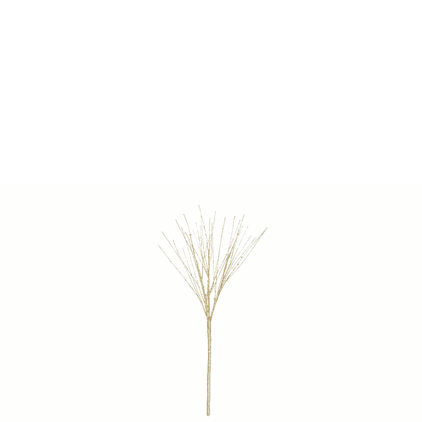 Champagne Glitter Branch 100cm/39in | 99 Warm White Lights