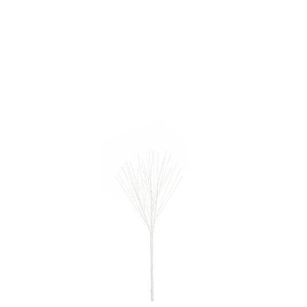 White Glitter Branch 100cm/39in | 99 Warm White Lights