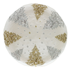 Forest Dream 33cm Glass Plate, Gold & Silver