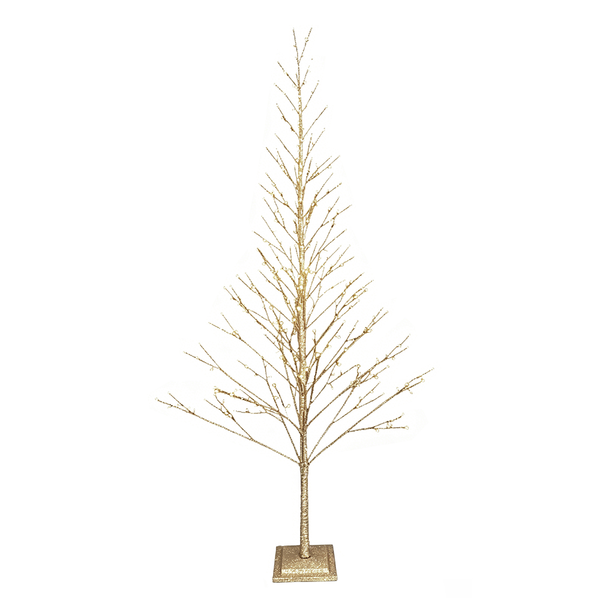 Champagne Glitter Tree 270cm/106in |360 Warm White LED Lights