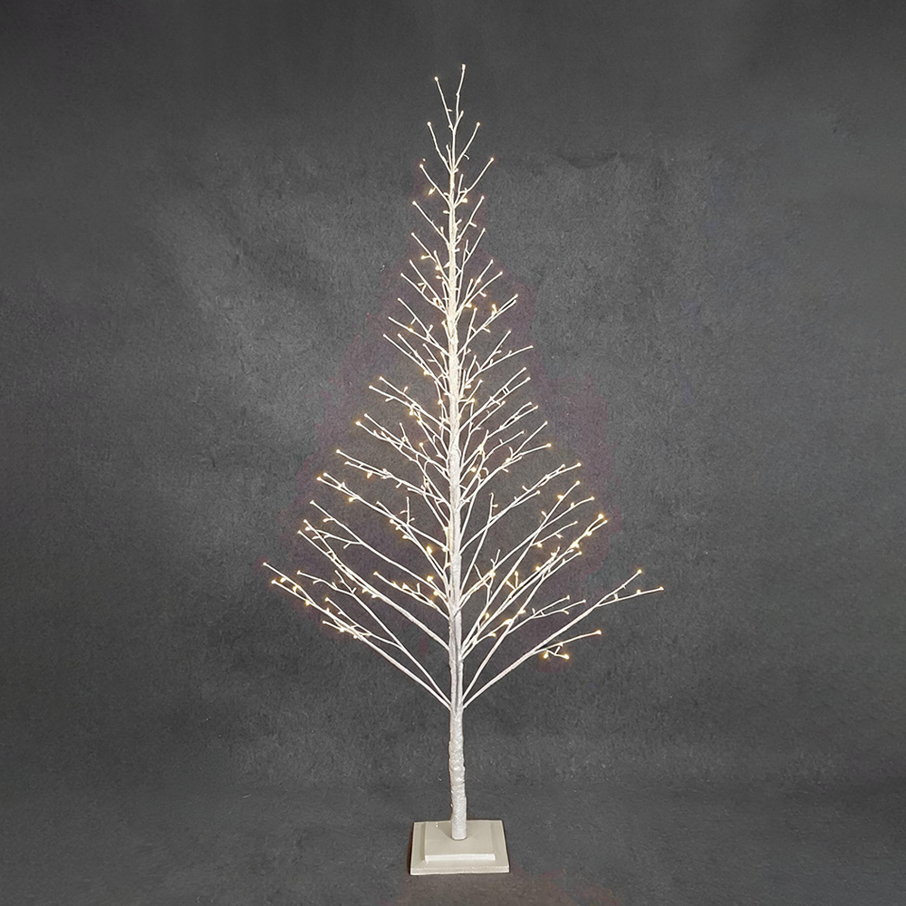 White Glitter Tree 270cm/106in |360 Warm White LED Lights