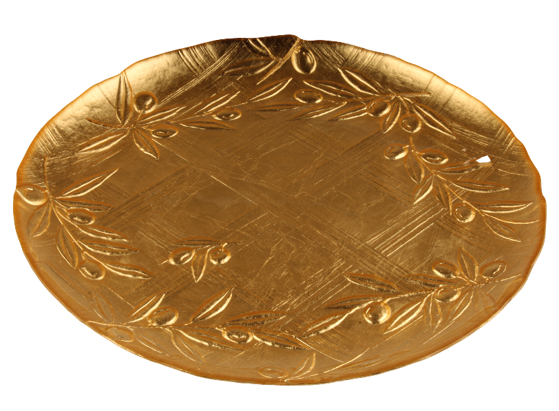 Toscana 33cm Gold Leaf Plate