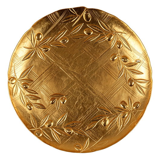 Toscana 33cm Gold Leaf Plate