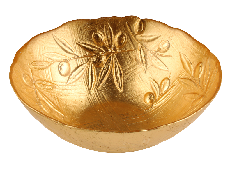 Toscana 17 cm Gold Leaf Bowl