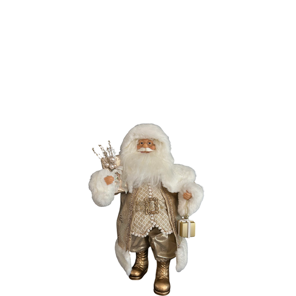 Enchanted Santa 45cm with Champagne Coat