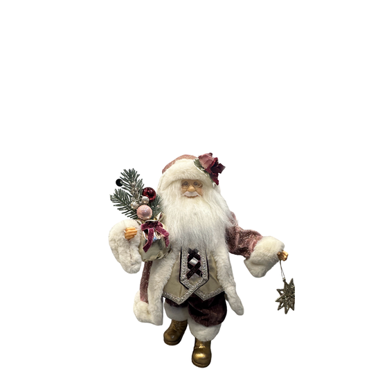 Festive Santa 45cm with Blush Coat
