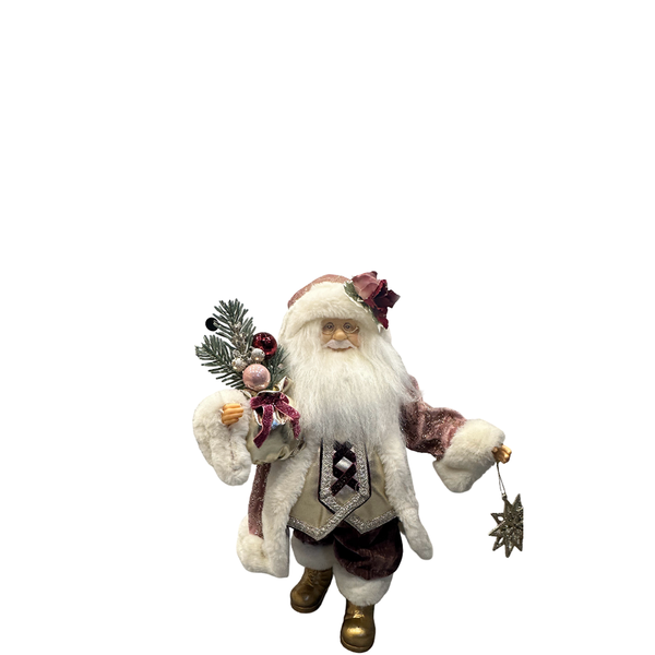 Festive Santa 45cm with Blush Coat