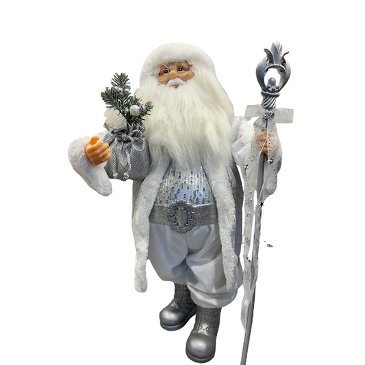 Dazzle Santa 80cm with Silver Coat