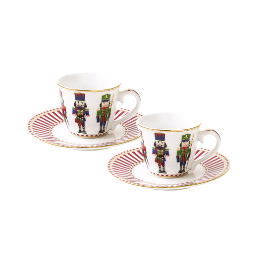 Nutcracker 80ml (2.7oz) Espresso Cup & Saucer Set of 2