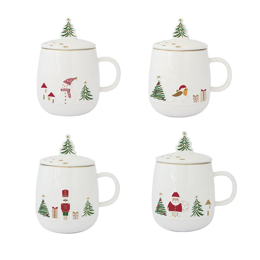 Let It Snow 450ml (15oz) Infuser Mug  (Assorted)