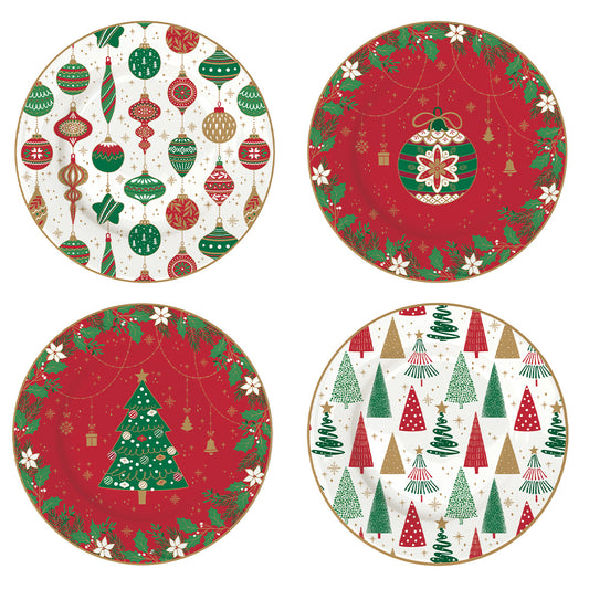 Jingle Bells 19cm (7.5in) Dessert Plates Set of 4