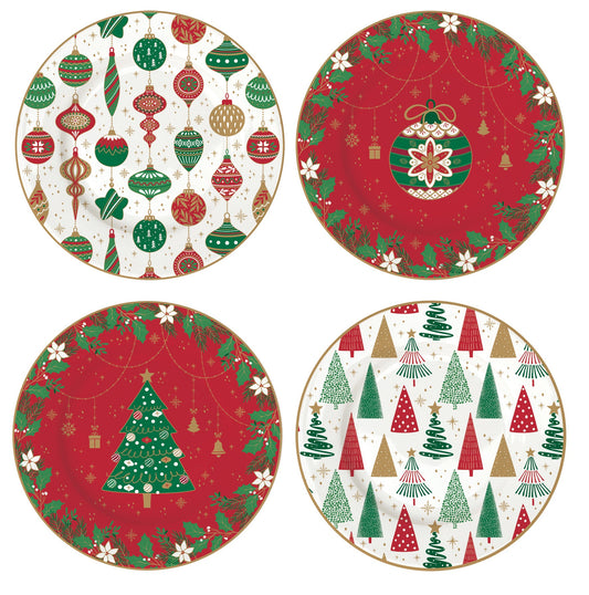 Jingle Bells 19cm (7.5in) Dessert Plates Set of 4