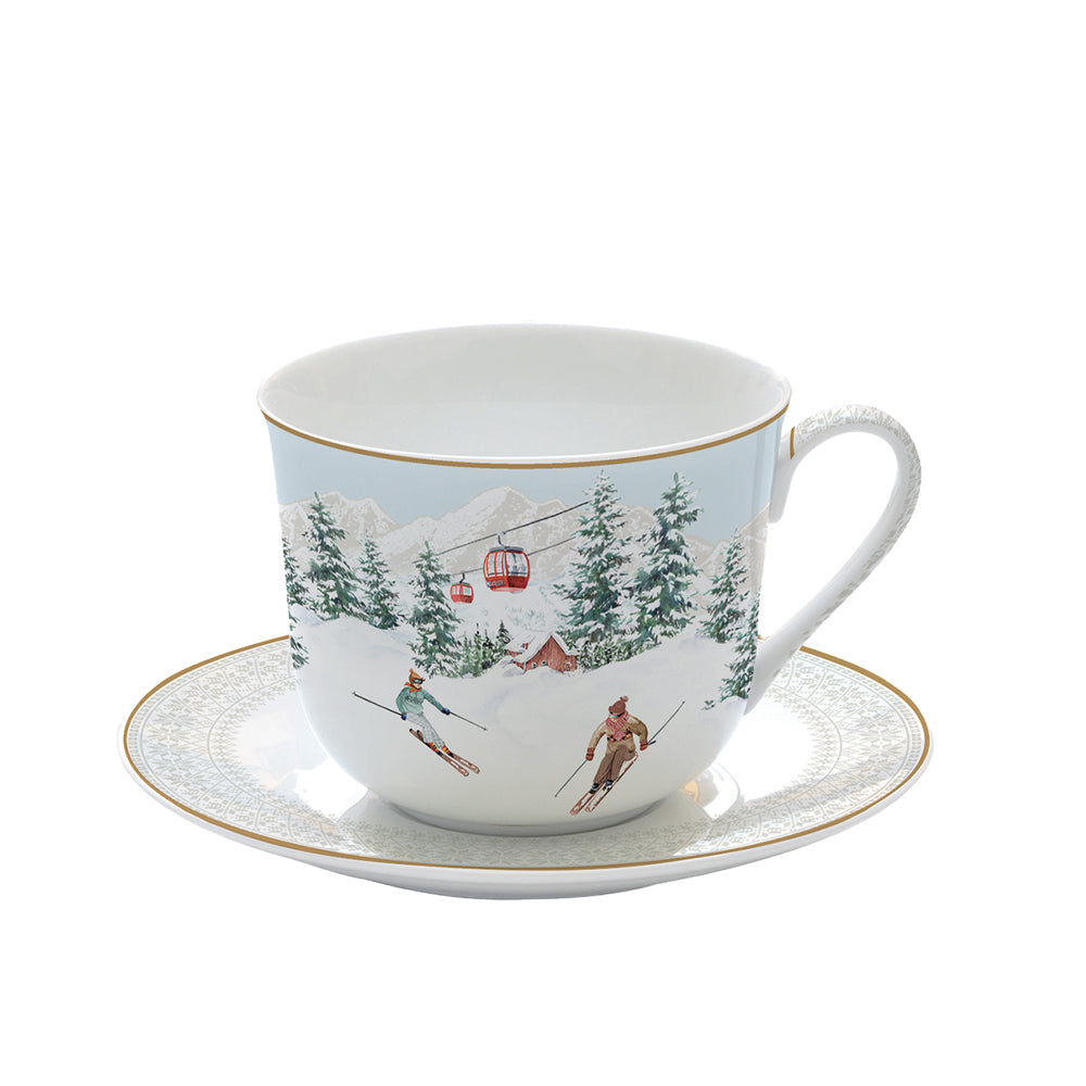 Chalet 400ml (13.5oz) Breakfast Cup & Saucer
