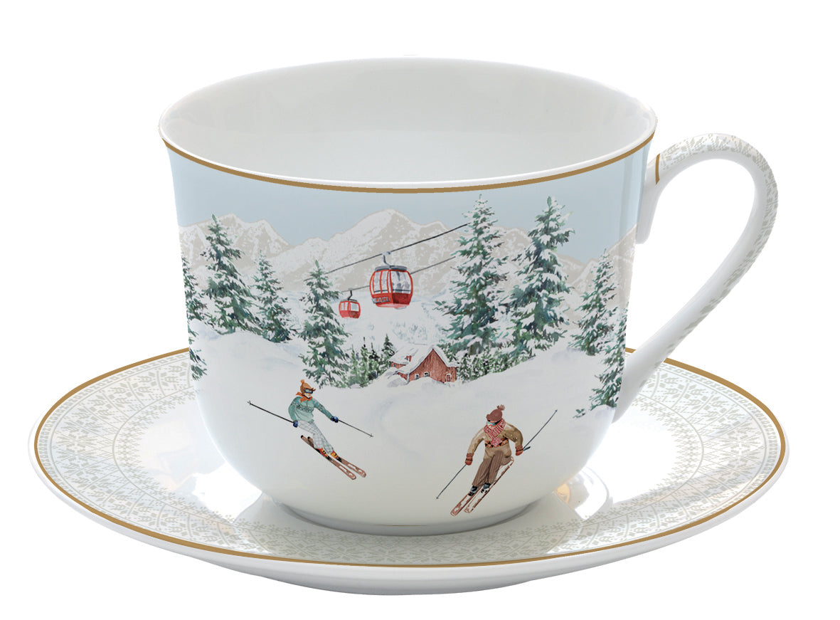 Chalet 400ml (13.5oz) Breakfast Cup & Saucer